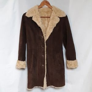 Suede Leather Coat Jacket Ladies Womens